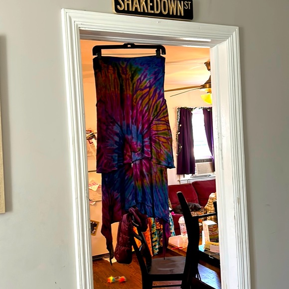 Hand tie dyed palazzo pants - Picture 1 of 2